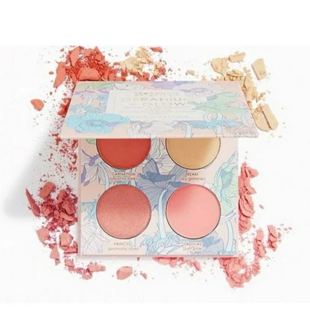 Seraphine Women Makeup Blush Palette - Coral, Peach, Rose, Champagne